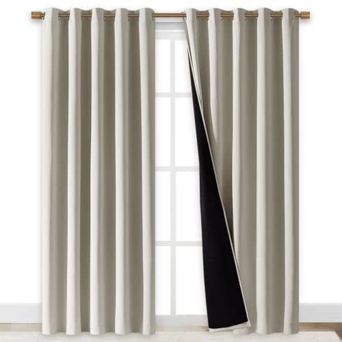 Natural Blackout Curtains for Nursery 70" Wide x 84" Long 2 Panels (Natural / 70"W x 84"L (Pack of 2))