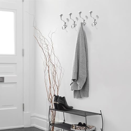 3 Pack Zinc Alloy Polished Chrome Coat Hooks Modern (Polished Chrome)