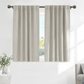 Blackout Curtains Thermal Insulated Window Treatment Panels Room Darkening Blackout Drapes for Living Room Back Tab (Cream / 52"W x 45"L (Pack of 2))