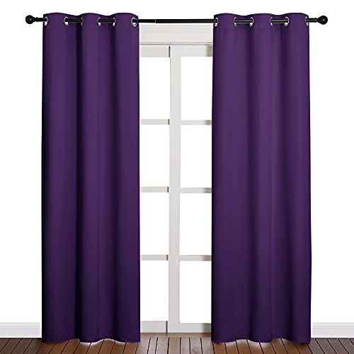 Triple Weave Blackout Curtains (Royal Purple / 42"W x 84"L (Pack of 2))