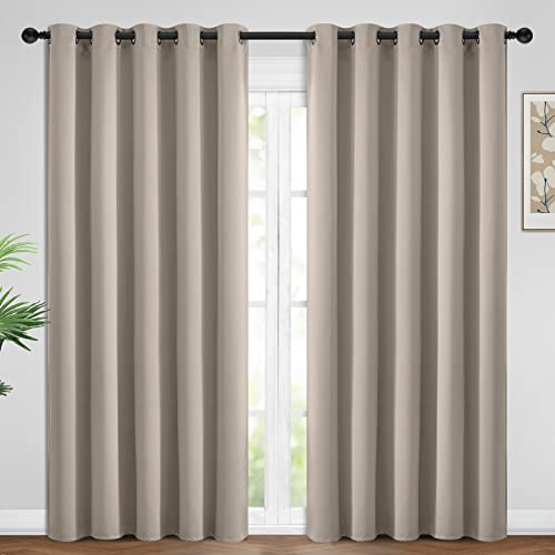 Room Darkening Curtains 62x96 inch Length Natural (Natural / 62"W x 96"L (Pack of 2))