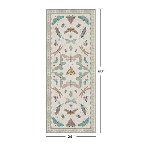 Washable Non Slip Bathroom Runner Rug 2x5 (2' x 5' (Runner) / Beige Green)