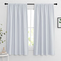 Extra Wide Curtains for Bedroom Living Dining Room 63 inches Long (Greyish White / 62"W x 63"L (Pack of 2))