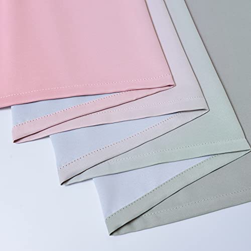 Ombre Pink and Grey Curtains for Bedroom (52"W x 84"L (Pack of 2) / Pink and Grey)