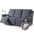Waterproof Recliner Sofa Cover Couch Cover for Reclining Couch 3 Seat Non (Dark Grey / 3 Seater Standard)