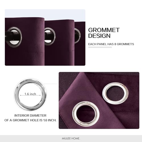 Velvet Curtains Purple Orchid 52 x 90 Inch Length Set of 2 (Purple Orchid / 52"W x 90"L (Pack of 2))
