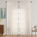 Cream Bedroom Curtains 2 Panel Sets 90 Inch Length (Cream / 59"W x 90"L (Pack of 2))
