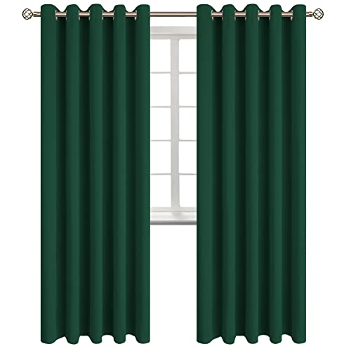 Emerald Green Blackout Curtains for Living Room 84 Inch (Emerald Green / 70"W x 84"L (Pack of 2))