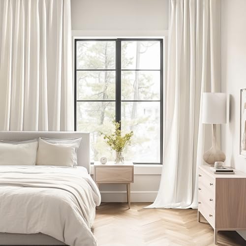 Ivory Back Tab Blackout Curtains 52x84 Inch Length 2 Panels Set (Ivory / 52"W x 84"L (Pack of 2))