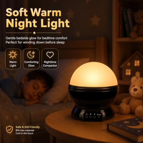 Kid Night Light Projector for Boy (Deep Black-3)