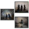 03 Pcs Unframed Vintage Moody Witch Art (Unframed / Ghost 3)