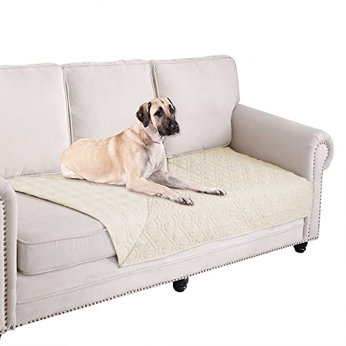 Waterproof Dog Bed Blankets Cover for Bed Couch Sofa Reversible (30x70 Inch (Pack of 1) / Ivory)
