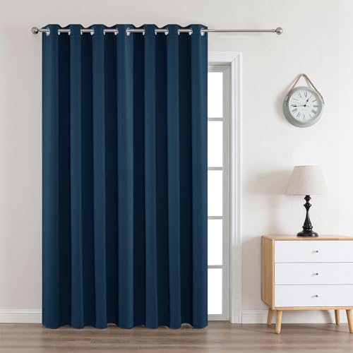 Blackout Curtains 95 Inches Long 1 Panel (Navy Blue / 70"W x 95"L (Pack of 1))