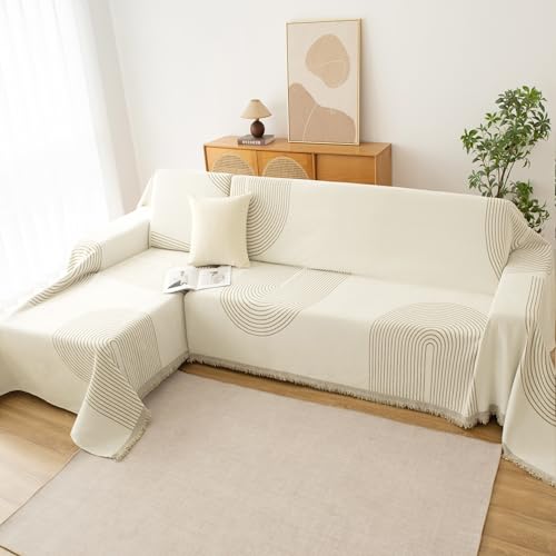 Couch Cover for Sofa (Arc Cream / 91*134 inch)