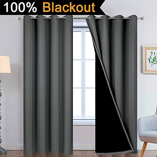 Dark Grey Full Shade Curtain Panels (52"W x 84"L (Pack of 2) / Dark Grey)