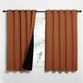 Burnt Orange 100% Blackout Lined Curtains (Burnt Orange / 62"W x 63"L (Pack of 2))