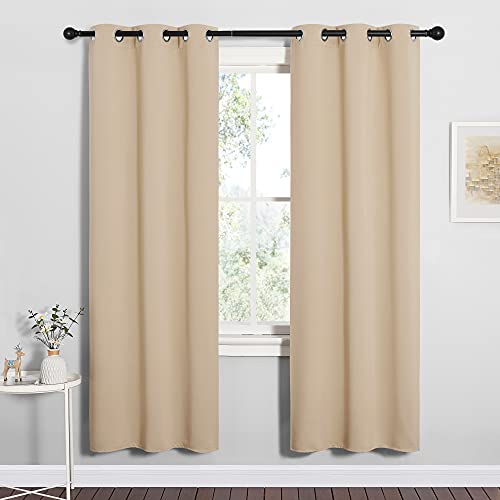 Biscotti Beige Blackout Curtains for Cafe 34" w x 72" L 2 Panels (Biscotti Beige / 34"W x 72"L (Pack of 2))