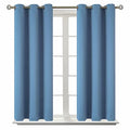 Short Curtains for Small Window 54 Inch Long (Faded Denim / 38"W x 54"L (Pack of 2))