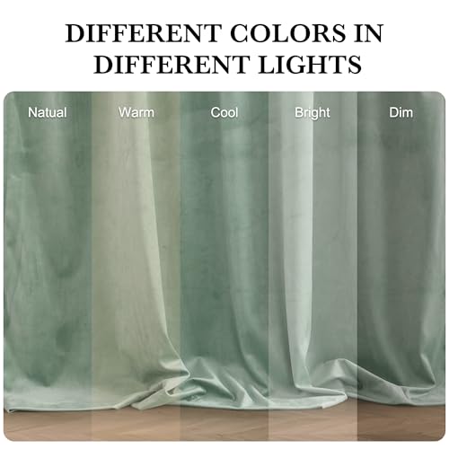 Auqa Velvet Curtains 84 inches for Bedroom Living Room (Auqa / 52"W x 84"L (Pack of 2))