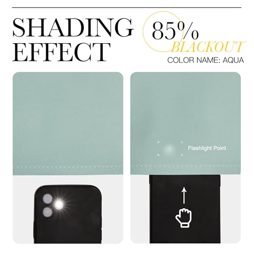 Blackout Curtain Panels 72 (Aqua Blue / 52"W x 72"L (Pack of 2))