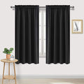Blackout Curtains for Bedroom Living Room 52 x 63 Inch Long Black (Black / 52"W x 63"L (Pack of 2))