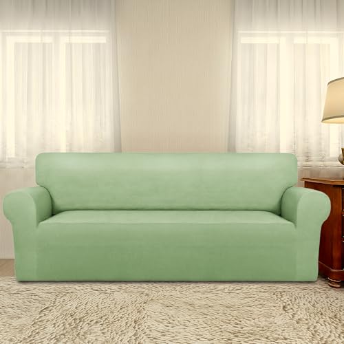 Stretch Oversized Couch Covers Fleece Sofa Slipcovers Sage Green (X-Large Oversized Sofa / Sage Green)