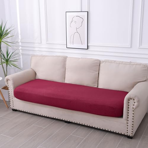 Waterproof Couch Cushion Covers for Pets (Wine Red / Large)