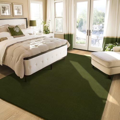 Olive Green Area Rugs for Bedroom Living Room (6' x 9' (Rectangular) / Olive Green)