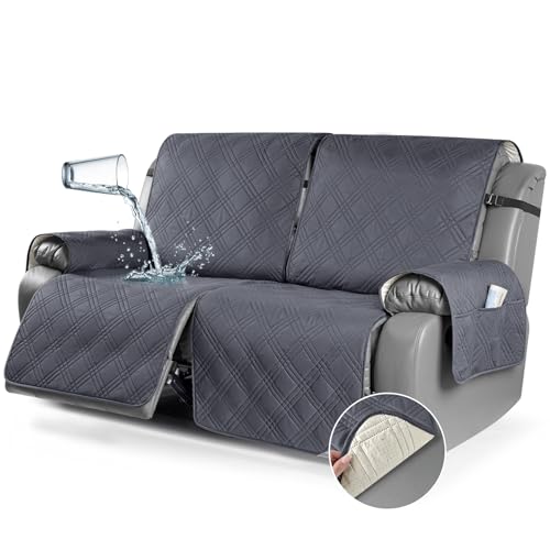 100% Waterproof Oversized Loveseat Recliner Cover (Dark Grey / 2 Seater Oversized)