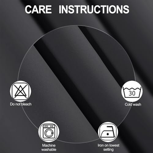 Dark Grey Blackout Curtains 52 x 63 Inch Length (Dark Grey / 52"W x 63"L (Pack of 2))