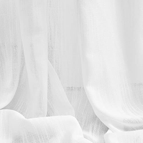 Patio White Curtains for Sliding Door (50"W x 90"L (Pack of 2) / White)