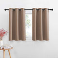 Short Curtains Blackout Curtains for Half Nursery Window (Cappuccino / 42"W x 36"L (Pack of 2))