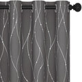 Living Room Curtains 84 Inches Long (Light Grey/Wave Dots / 52"W x 84"L (Pack of 2))