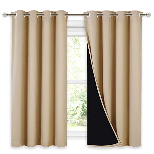 Room Warming Curtains (Biscotti Beige / 52"W x 54"L (Pack of 2))