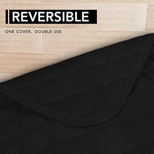 Sectional Couch Covers for Dogs L Shape Sofa Cover Reversible Sofa Slipcover Chaise Lounge Cover Furniture Protector Cover for Pets Dog Cat (42" x 68" / Black/Black)