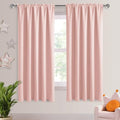 Wide Blackout Curtains for Bedroom 70 x 63 Inch Long Blush Pink (Blush Pink / 70"W x 63"L (Pack of 2))