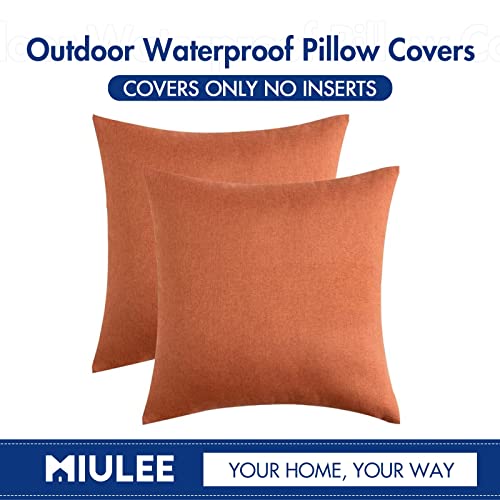 Decorative Outdoor Pillow Covers Fall Euro 22x22 Orange (22" x 22" (Pack of 2) / Orange)