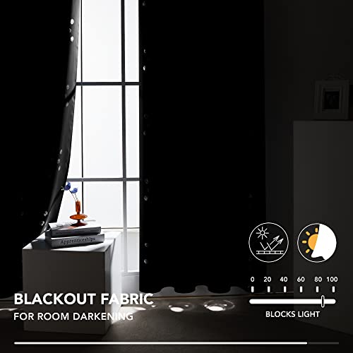 Blackout Curtains (Black/Cubic / 52"W x 95"L (Pack of 2))