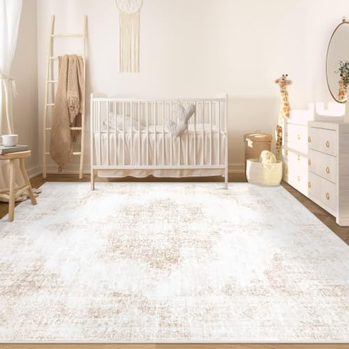 Area Rug 5x7 Vintage Rug (Beige / 5' x 7' (Rectangular))