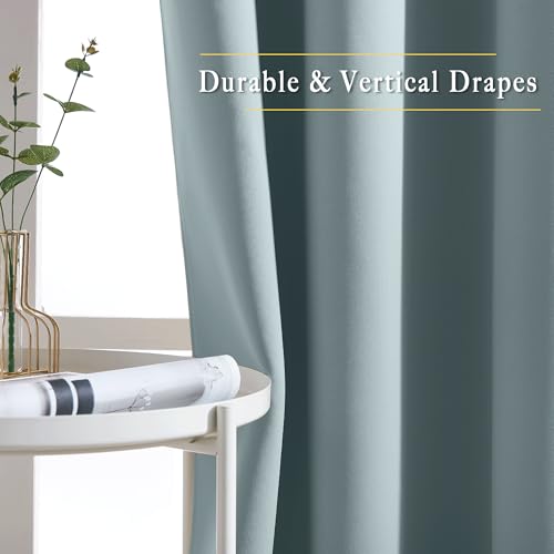 Living Room Curtains for Windows 84 inch Long (Stormy Sea / 52"W x 84"L (Pack of 2))
