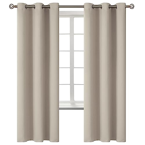 Room Darkening Curtains 72 Inches Long (Camel / 42"W x 72"L (Pack of 2))