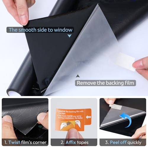 Rainbow Window Privacy Film (29.5" x 118.1" / Black)