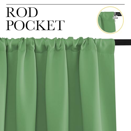 RV Blackout Curtains for Camper Windows (Froest Green / 34"W x 36"L (Pack of 2))