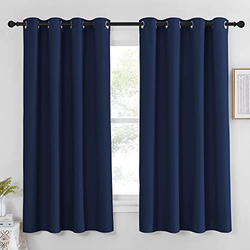 Curtain 63 inches Long (Navy / 52"W x 63"L (Pack of 1))