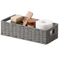Toilet Tank Basket for Bathroom (Grey / 14¼" L x 6¾" W x 3¾" H)