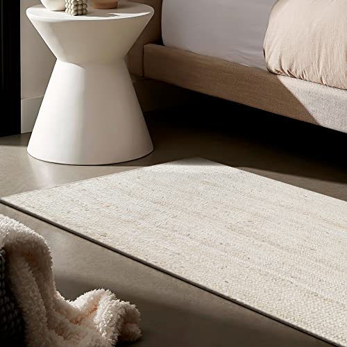 Hand Woven Jute Braided Runner (2'x6' / Off White)
