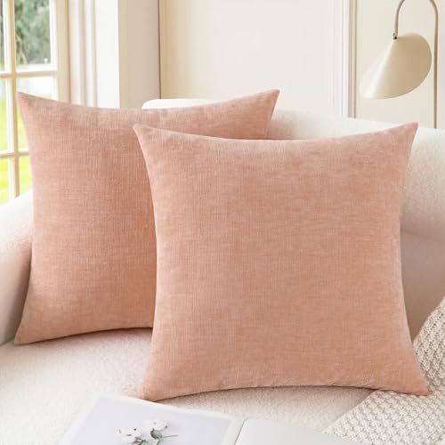 Decorative Couch Throw Pillow Covers 18 X 18 Inches Dusty Pink (18" x 18" (Pack of 2) / Dusty Pink)