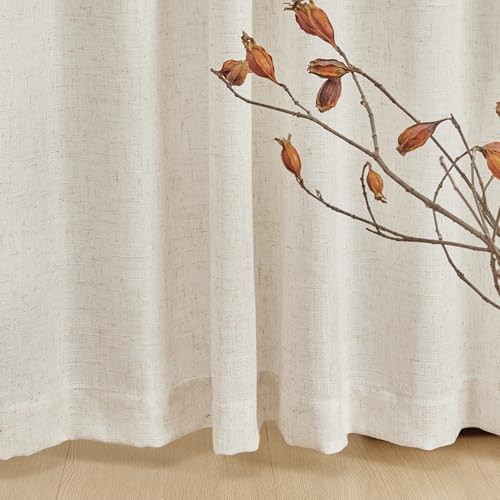 Linen Curtains for Sliding Glass Door (50"W x 102"L (Pack of 2) / Linen)