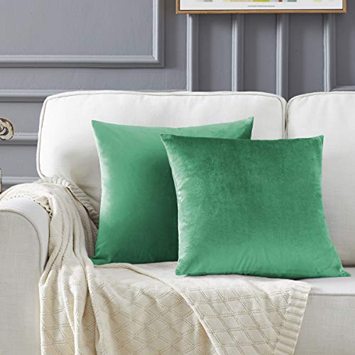 Decorative Couch Throw Pillow Covers (Mint Turquoise / 22" x 22" (Pack of 2))