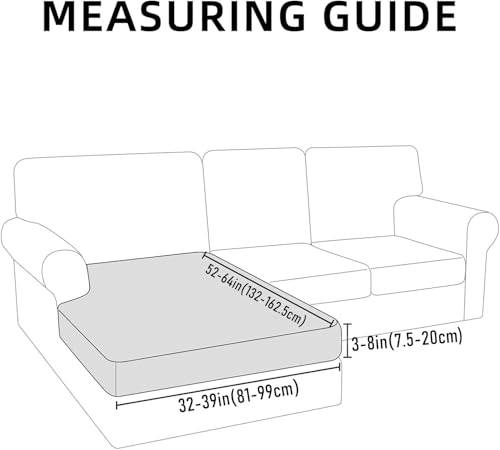 Waterproof Sectional Couch Covers (Middle Grey / Chaise)
